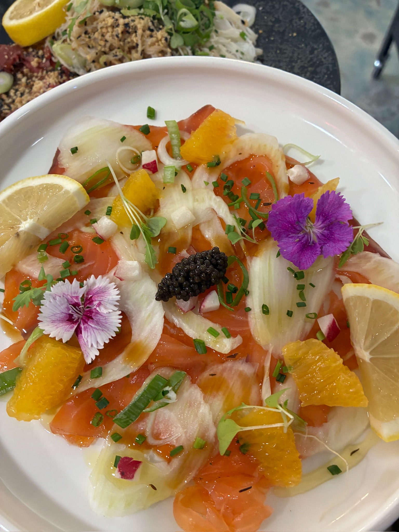 Saumon mariné aux agrumes
